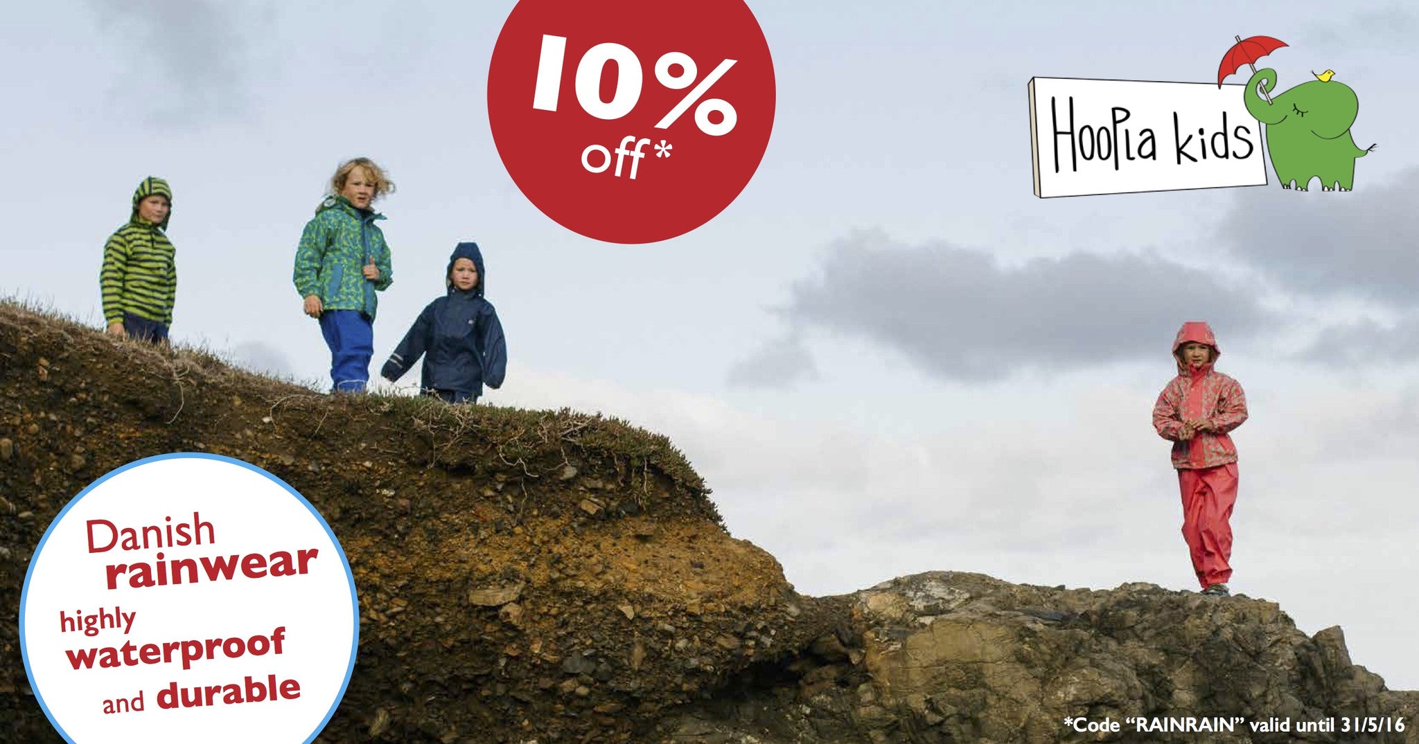 Is it winter where you are? Get 10% off Rainwear