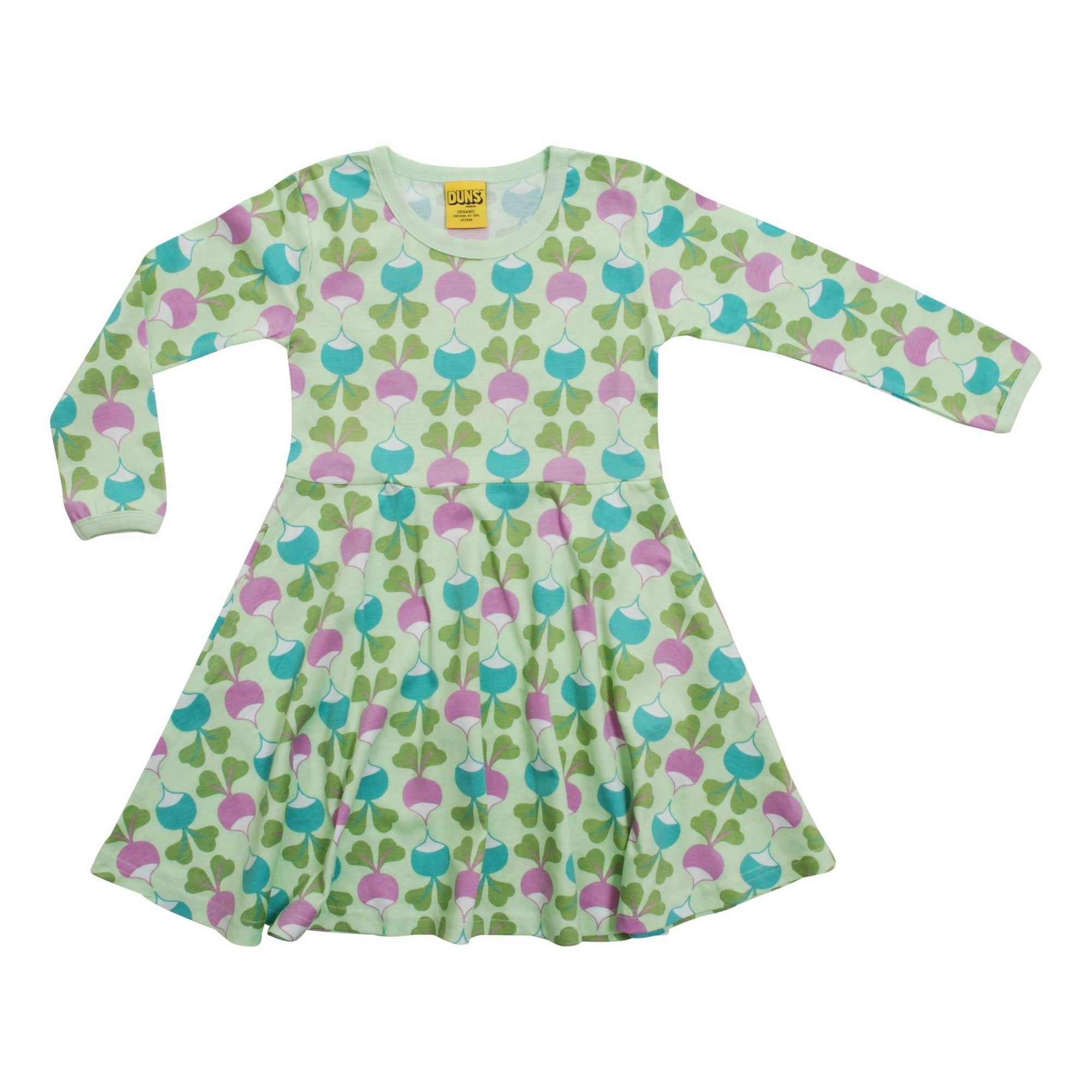DUNS Sweden - Big Radish Long Sleeved Skater Dress (Patina Green)