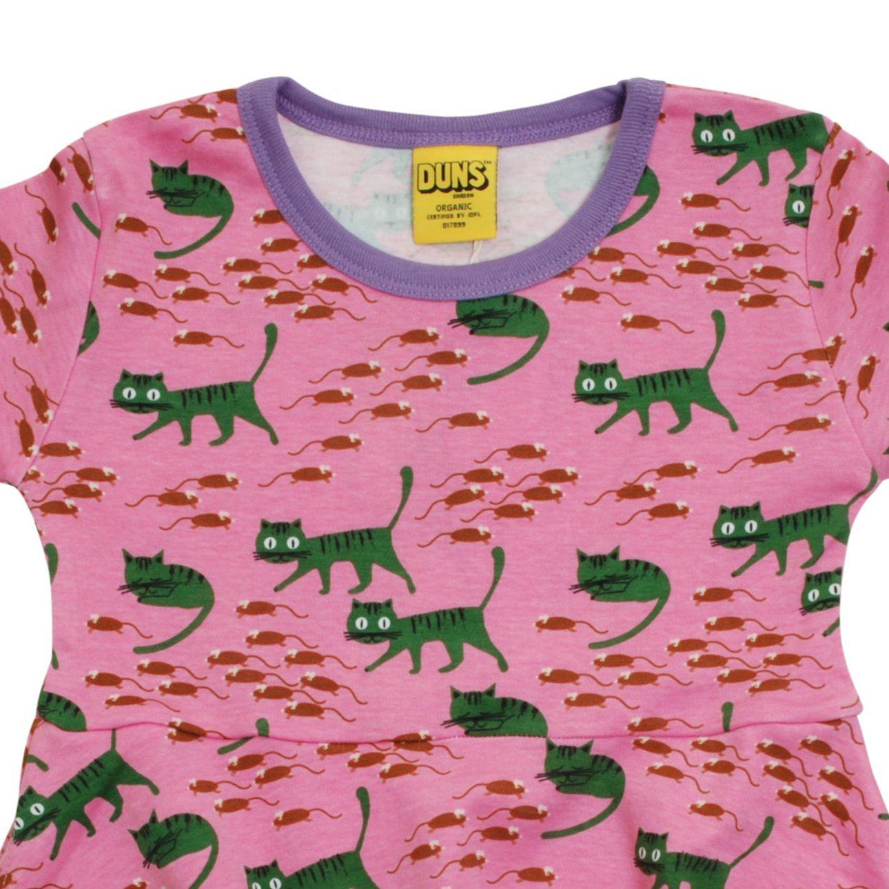 DUNS Sweden - Cats Short Sleeved Skater Dress (Pink) (3 Years)
