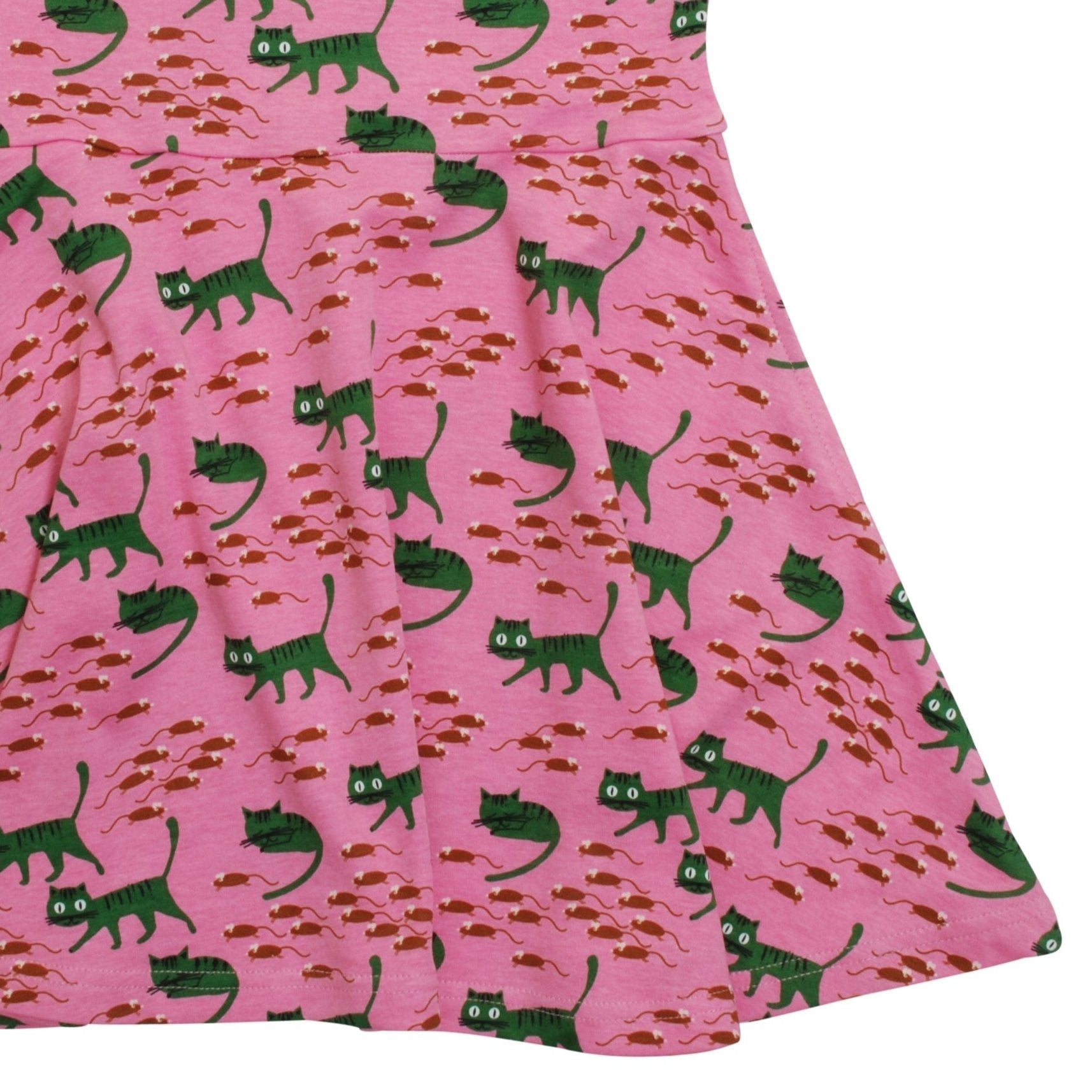 DUNS Sweden - Cats Short Sleeved Skater Dress (Pink) (3 Years)