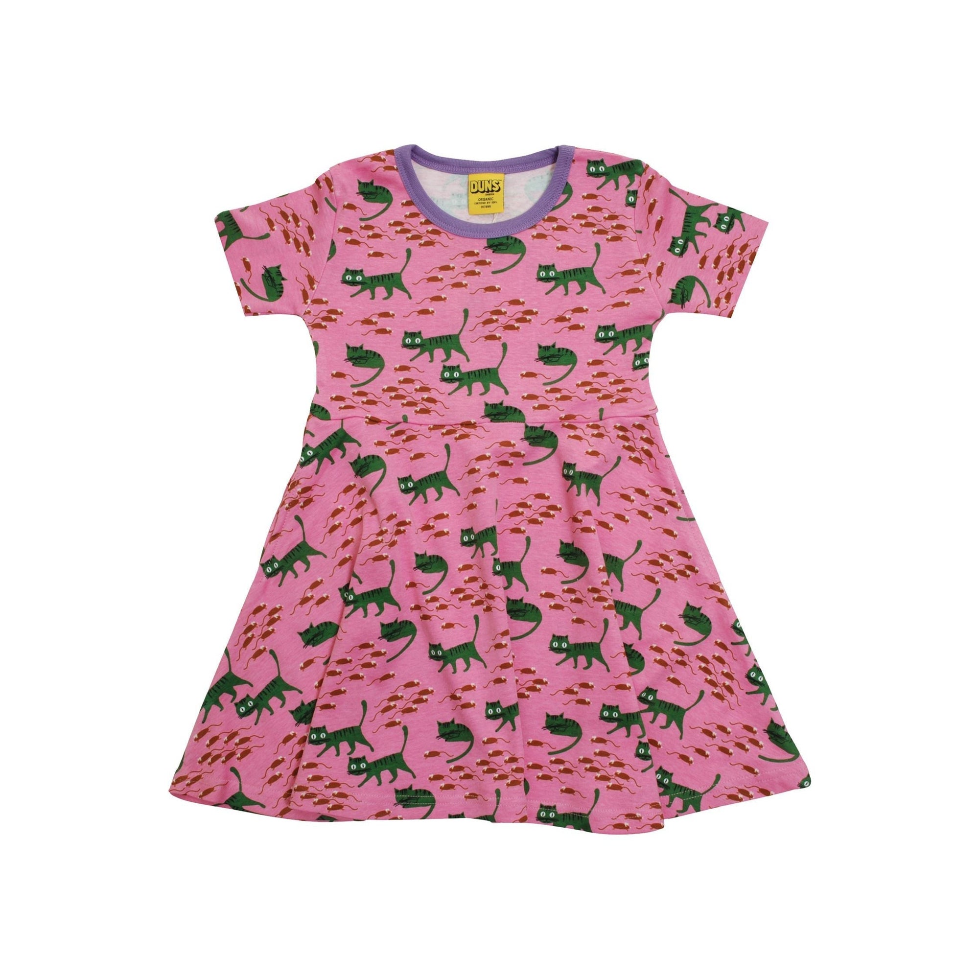 DUNS Sweden - Cats Short Sleeved Skater Dress (Pink) (3 Years)