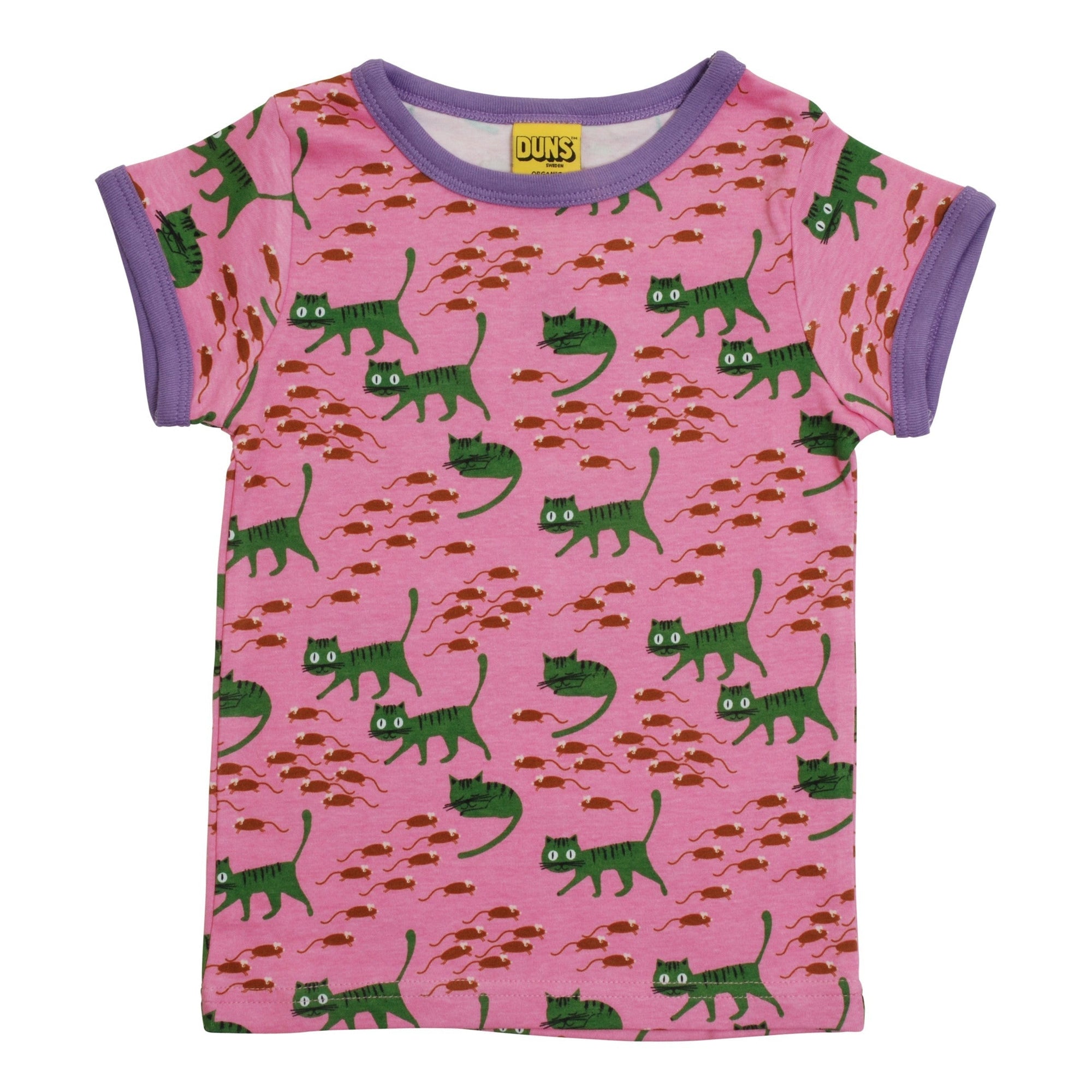 DUNS Sweden - Cats Short Sleeved Top (Pink)