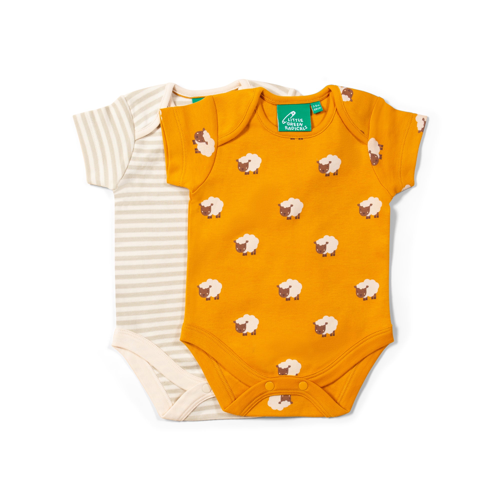 Little Green Radicals - Counting Sheep Body Top - 2 Pack
