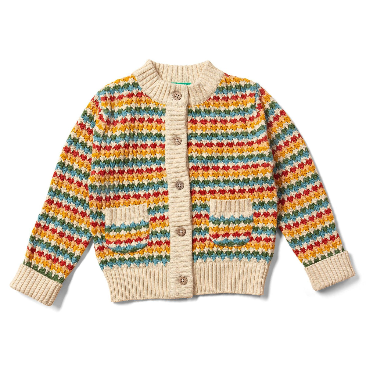 Little Green Radicals - From One To Another Rainbow Days Knitted Cardigan