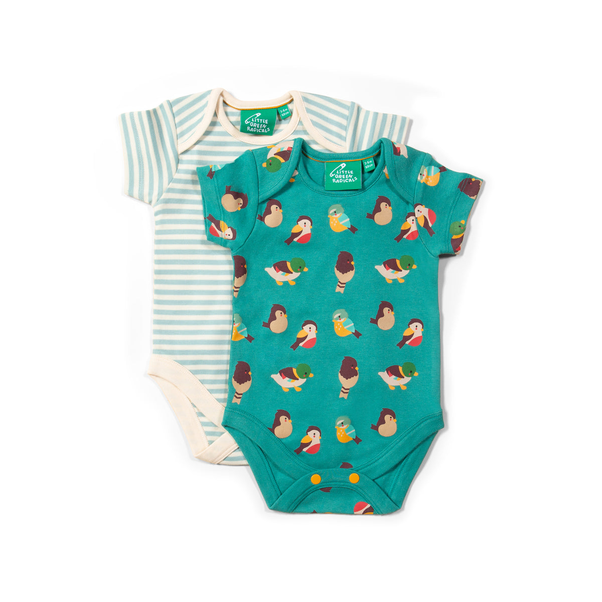 Little Green Radicals - Garden Birds Body Top - 2 Pack