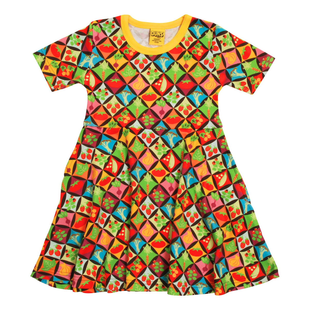 DUNS Sweden - Harlequin Veges Short Sleeved Skater Dress