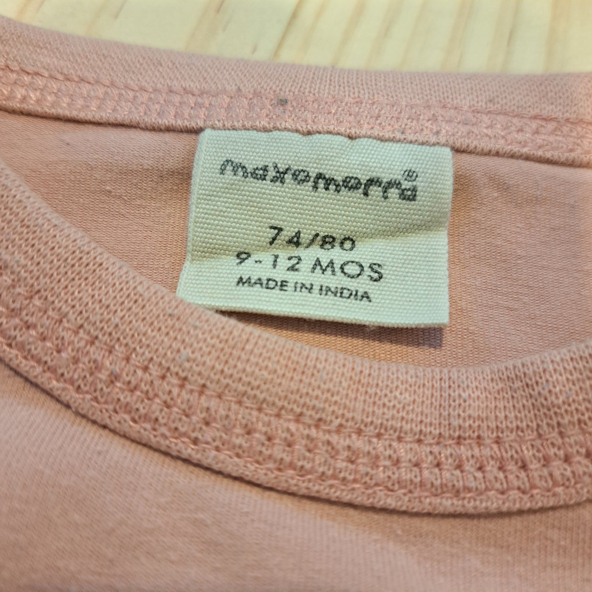 Hoopla Kids Re-Loved - RE-Loved - Maxomorra Pink Body Top (9-12 months)