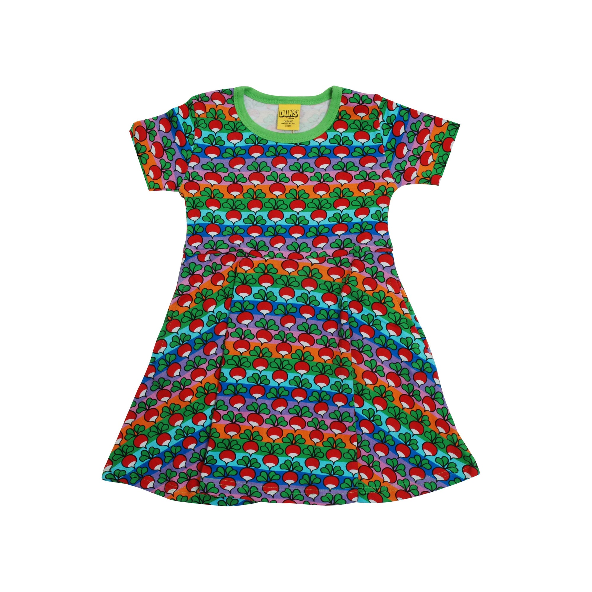 DUNS Sweden - Radish Short Sleeved Skater Dress (Stripe) (10 Years)