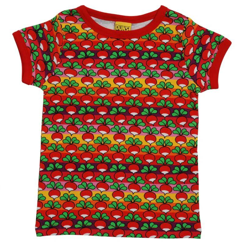 DUNS Sweden - Radish Stripe Short Sleeved Top (Poppy Red)