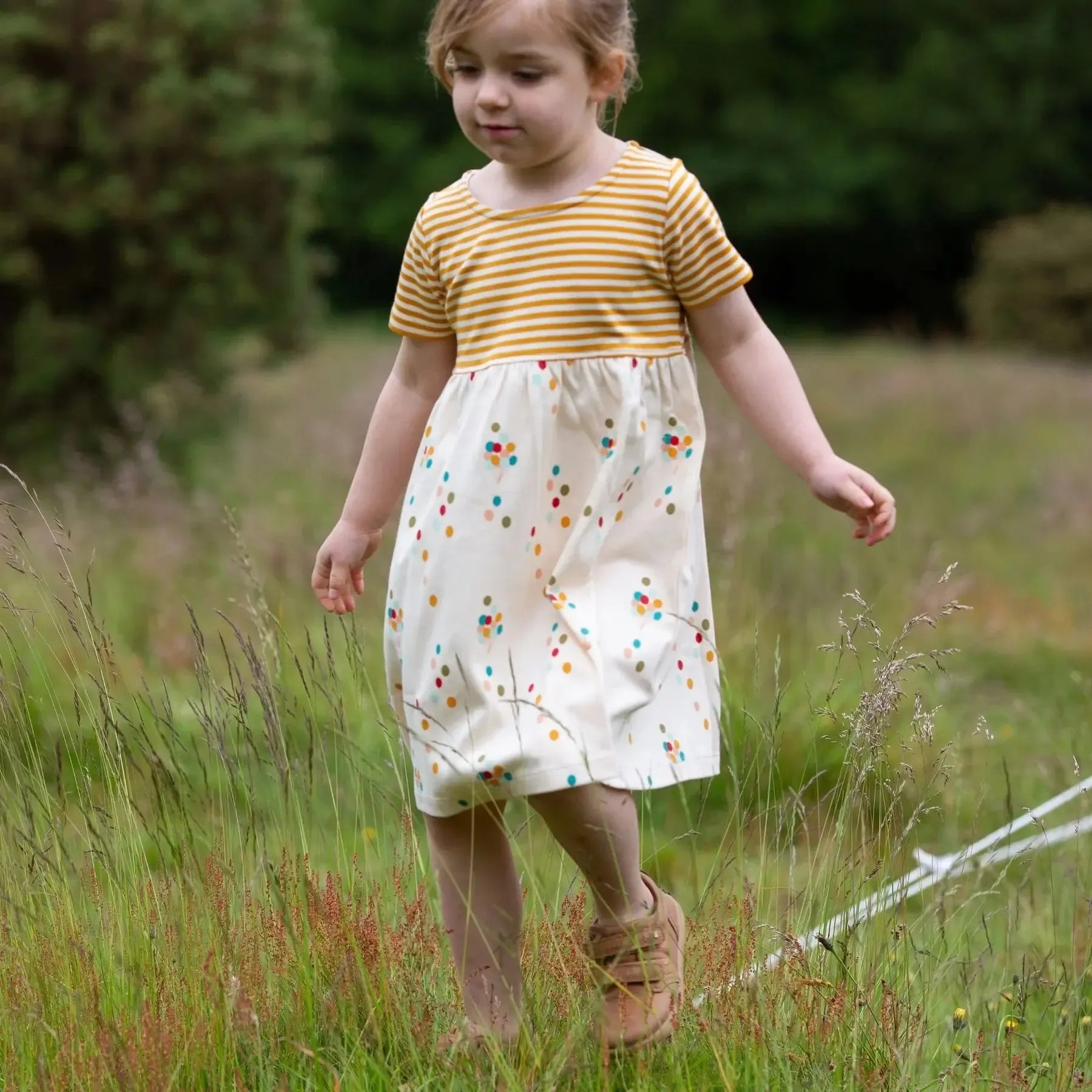 Little Green Radicals - Rainbow Balloons Easy Peasy Summer Dress