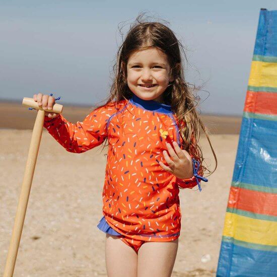 Muddy Puddles - Red Sprinkles Rash Vest and Bottoms (18-24 Months)