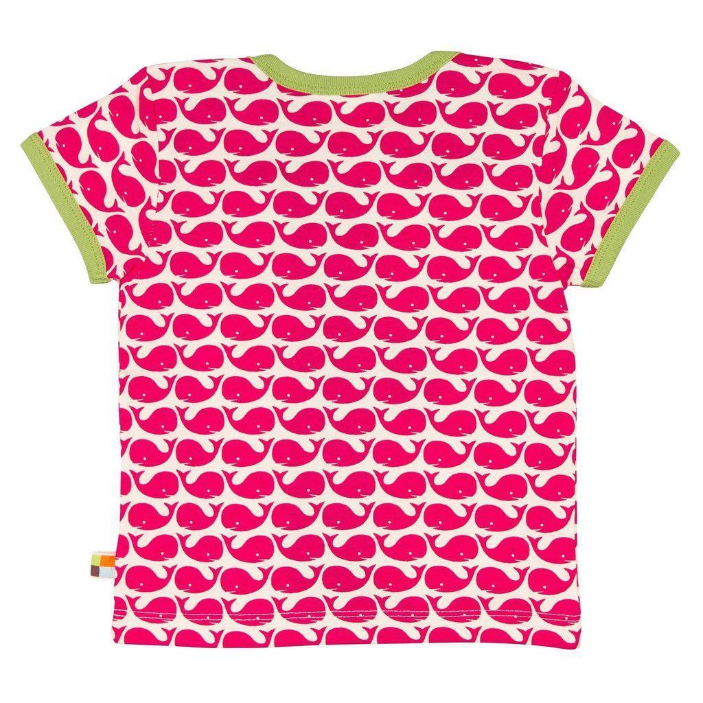 Loud + Proud - Rosenrot Whales Short Sleeved Top