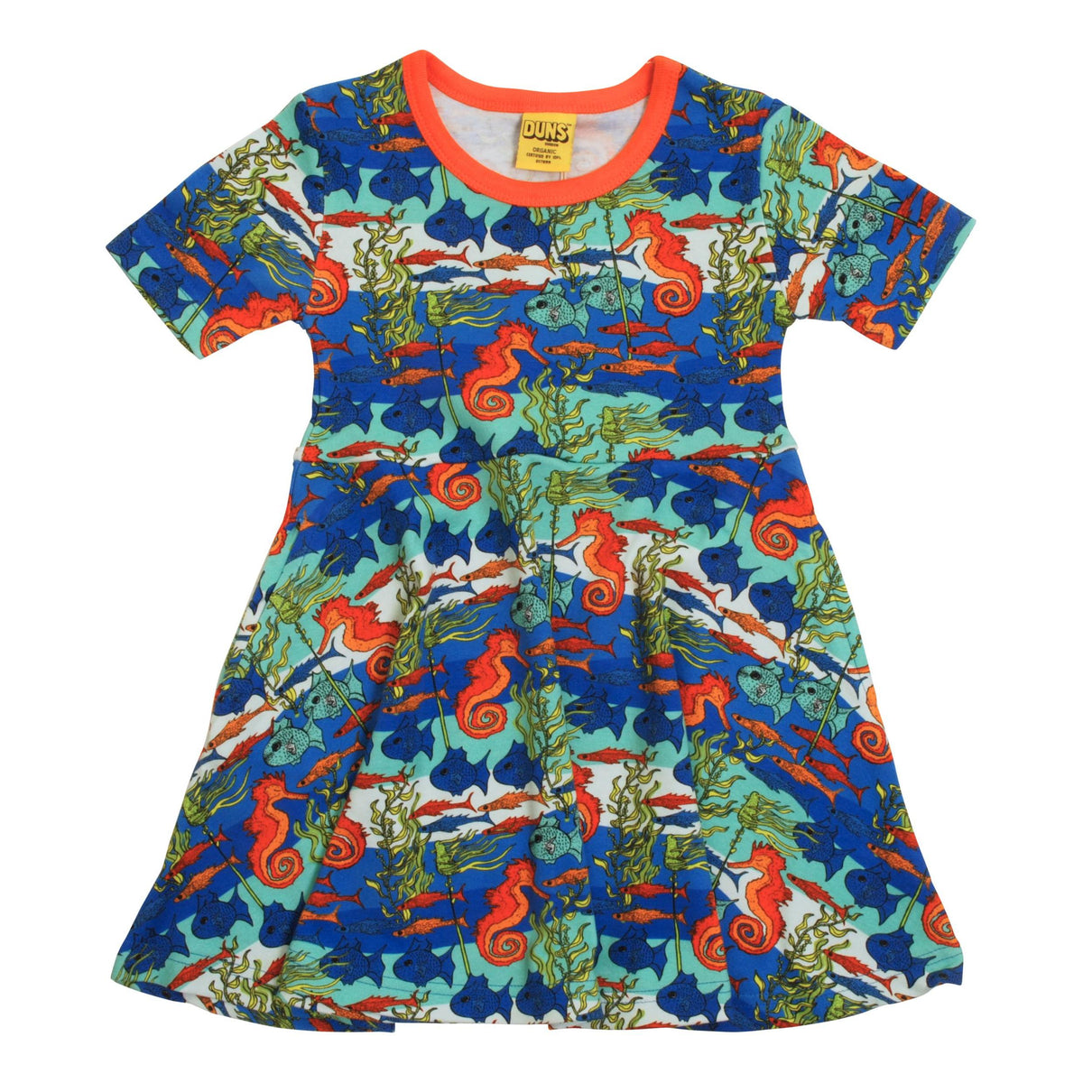 DUNS Sweden - Seahorses Short Sleeved Skater Dress