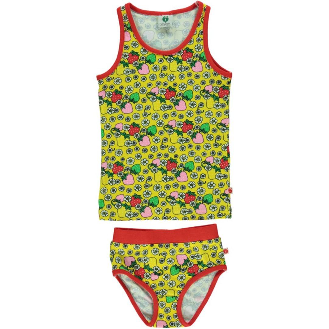 Småfolk - Strawberry Underwear Set (Yellow) (2 - 3 Years)