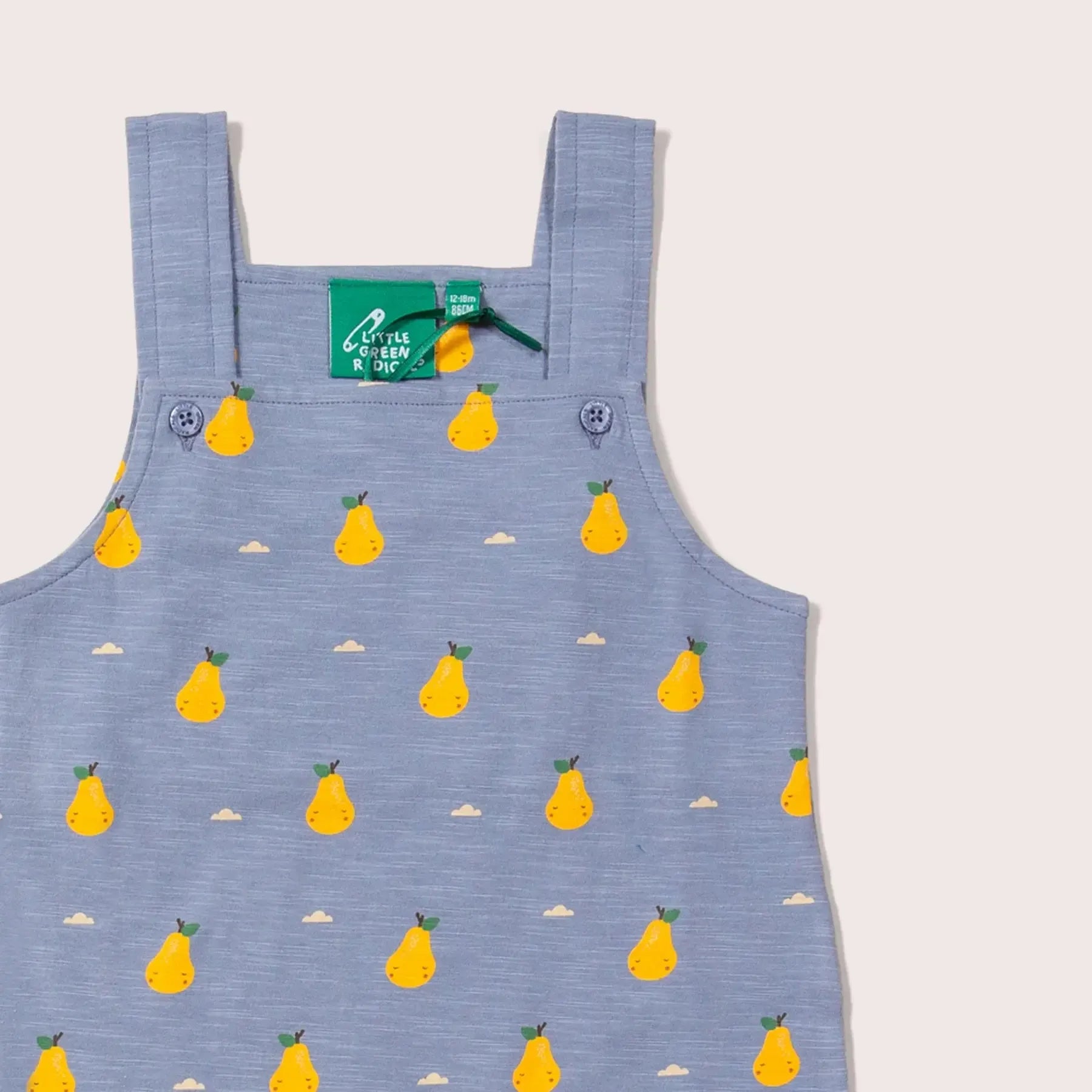 Little Green Radicals - Sunshine Pear Storytime Dungaree Shorts