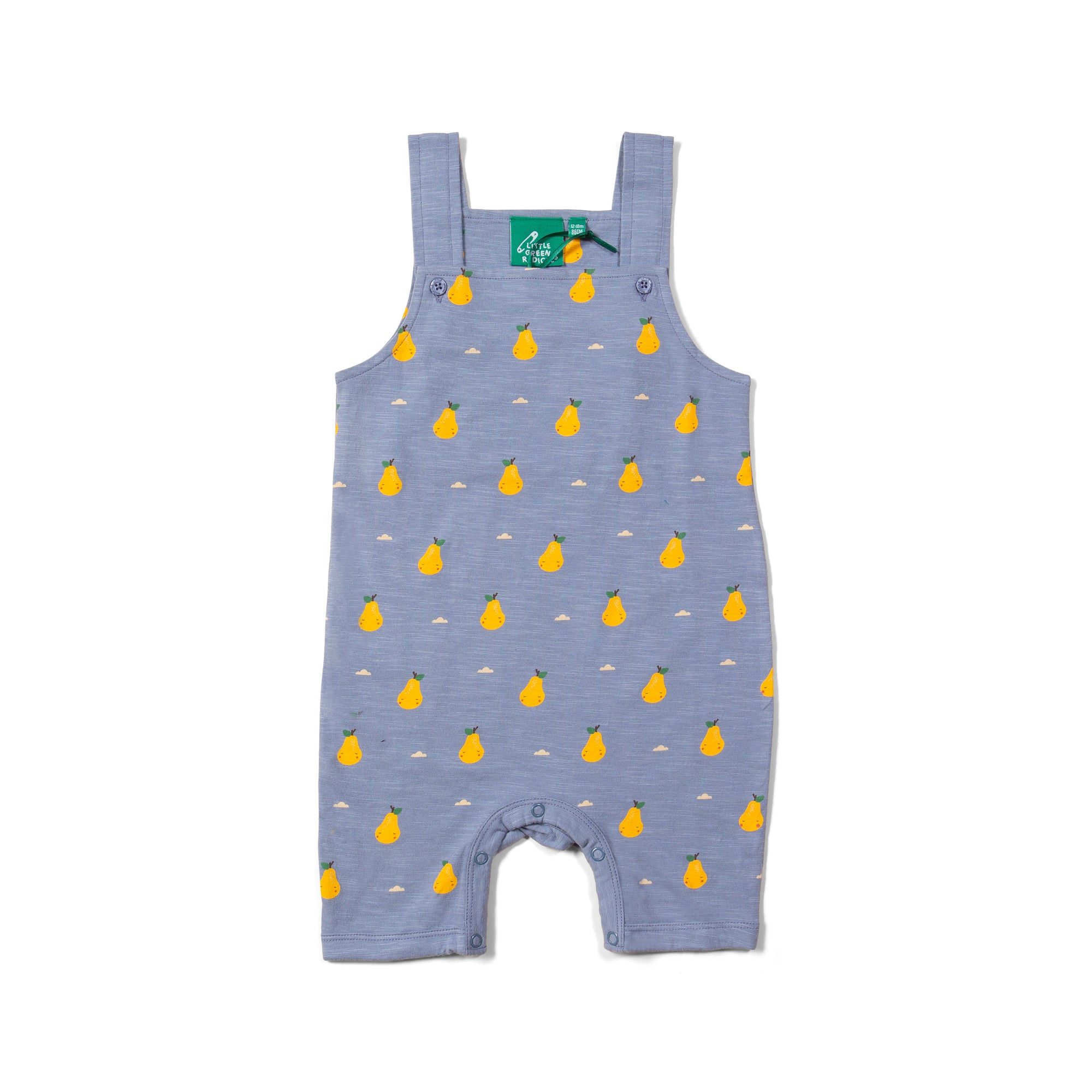 Little Green Radicals - Sunshine Pear Storytime Dungaree Shorts