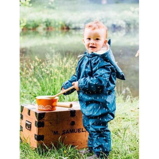 Muddy Puddles - Teal Raindrop All-in-one Scampsuit (6-12 Months)