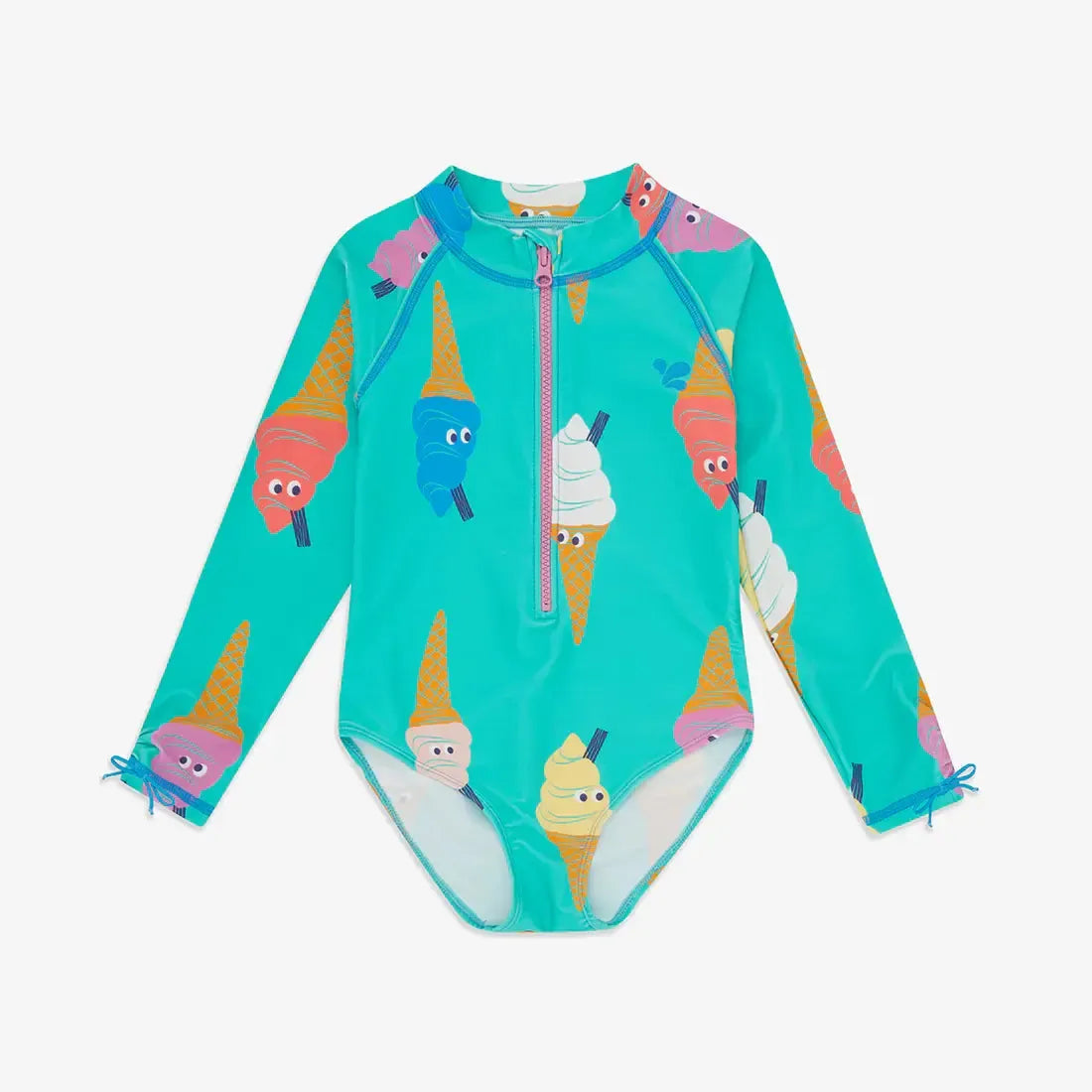 Muddy Puddles - UV Protective Long Sleeve Swimsuit Green Ice Cream