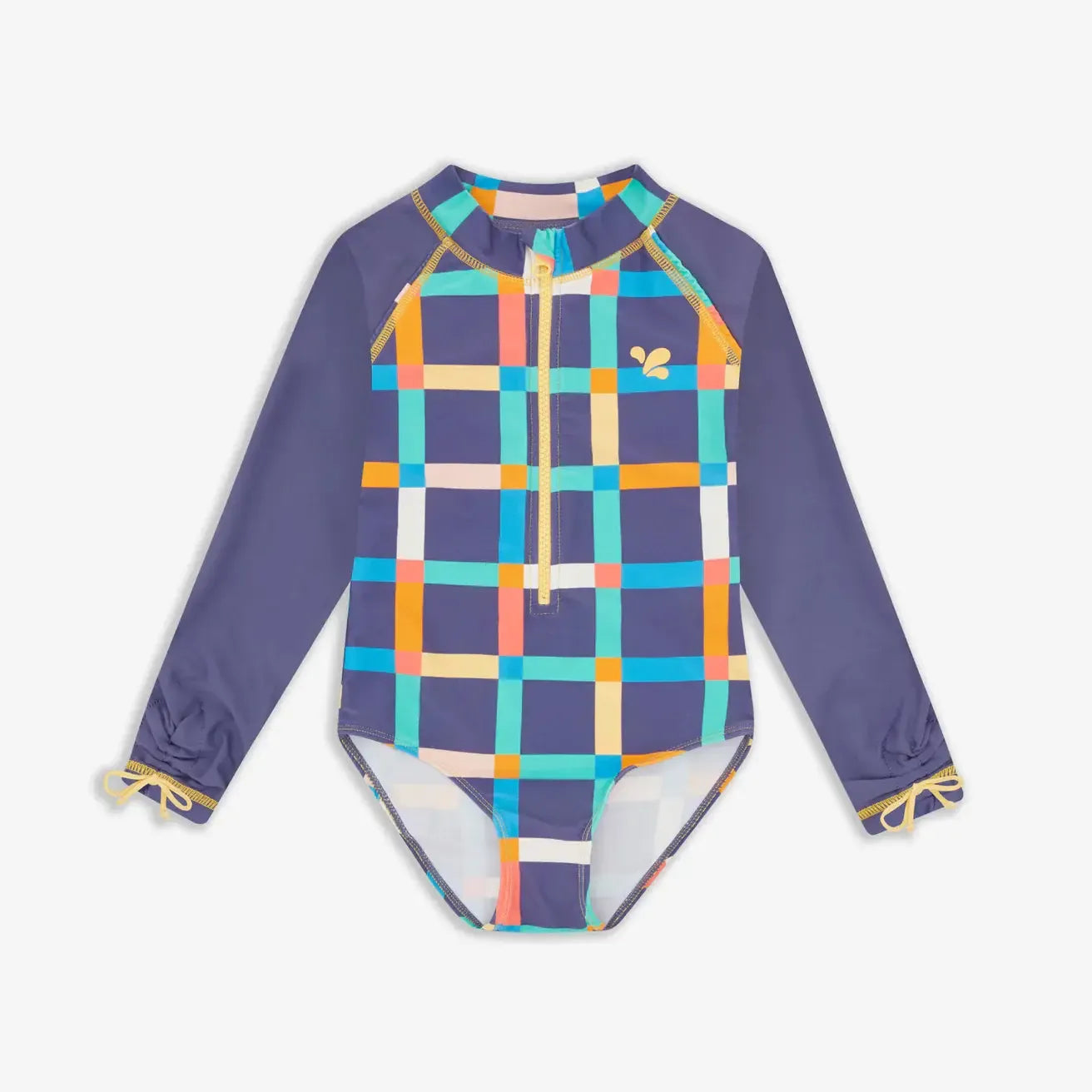 Muddy Puddles - UV Protective Long Sleeve Swimsuit Multi Check