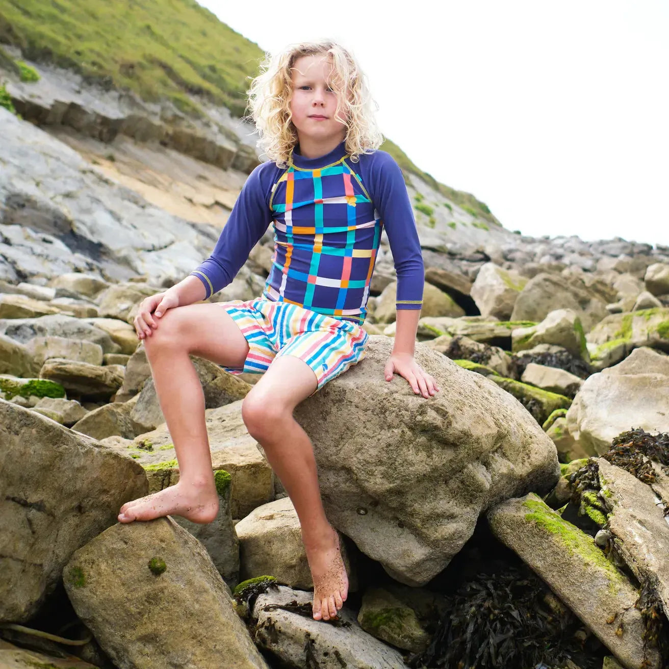 Muddy Puddles - UV Protective Rash Vest Multi Check
