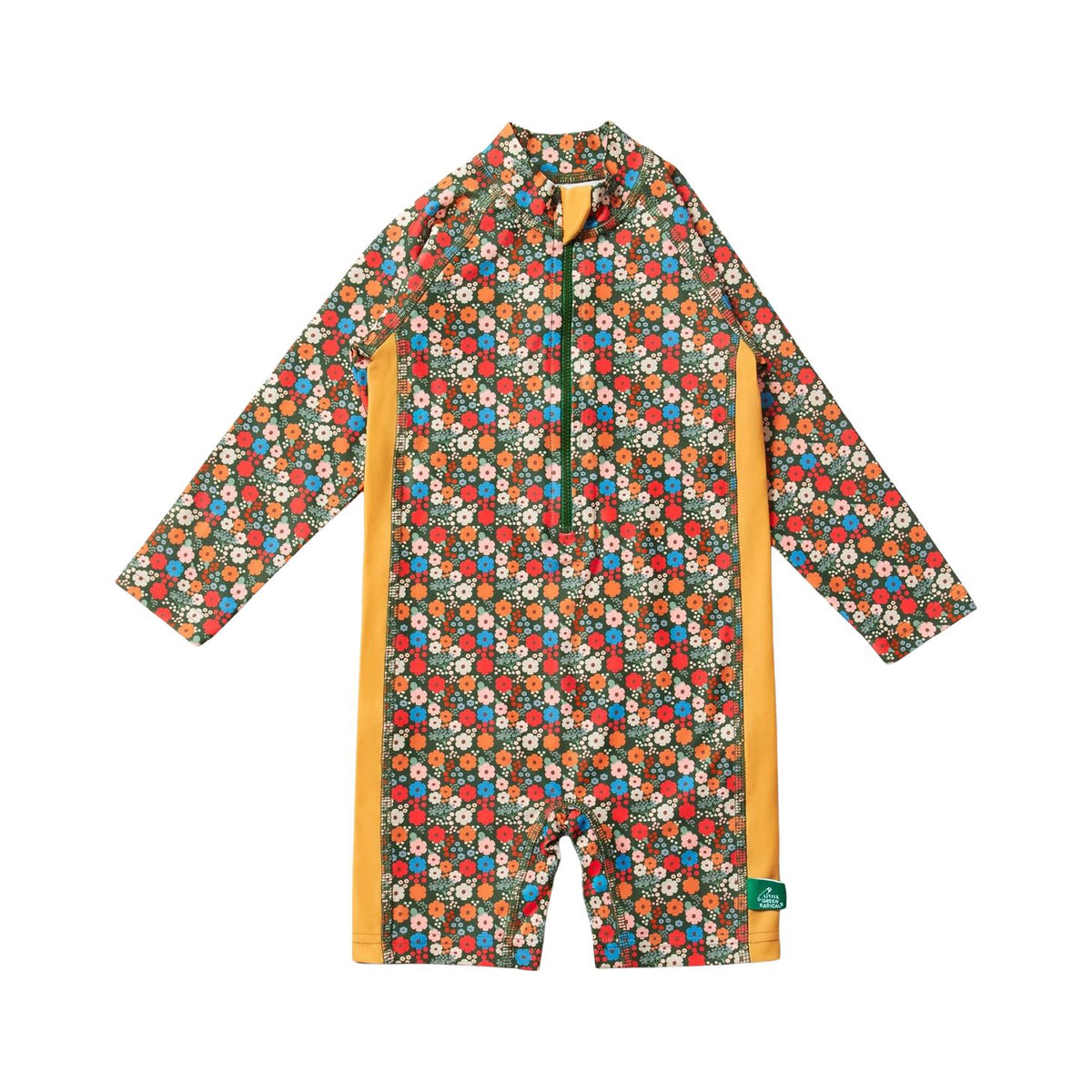 Little Green Radicals - Vintage Flowers Upf 50 Recycled Sunsafe Sunsuit