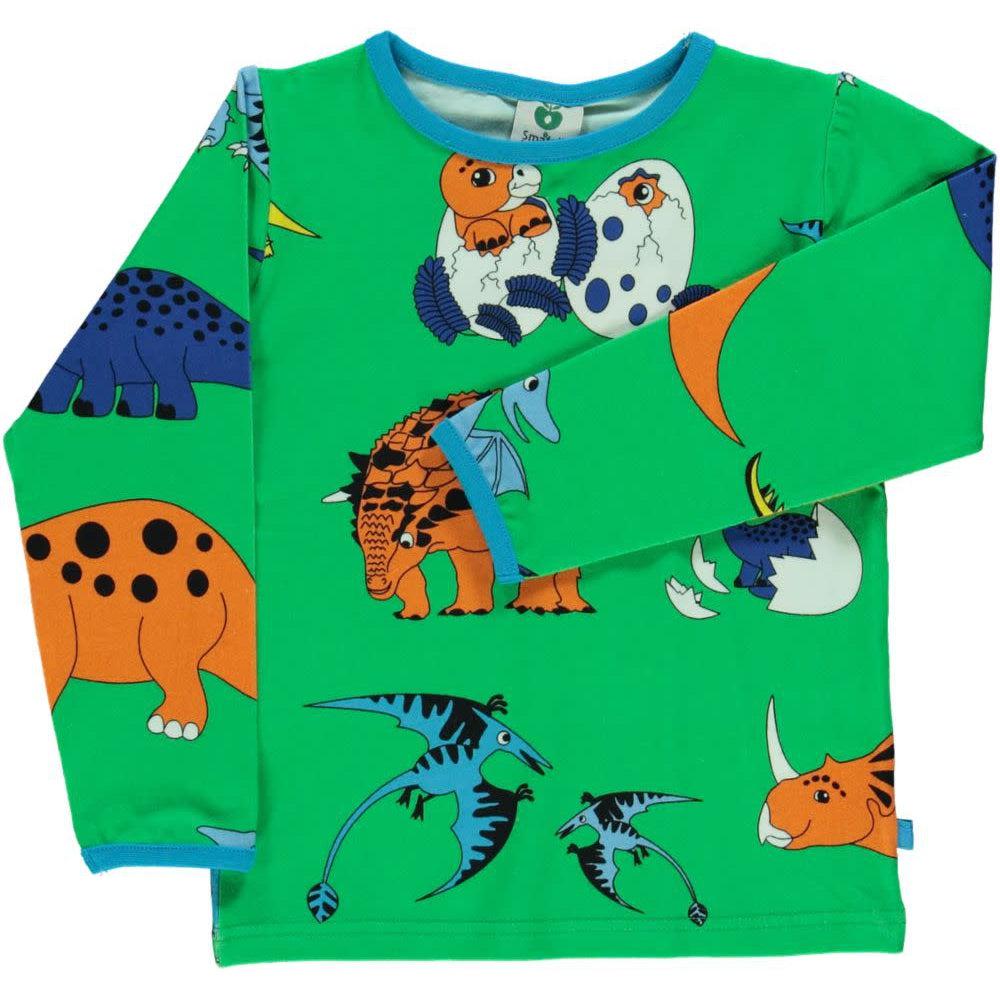 Småfolk - Dino Long Sleeved Top (Apple Green) (3-4 Years)