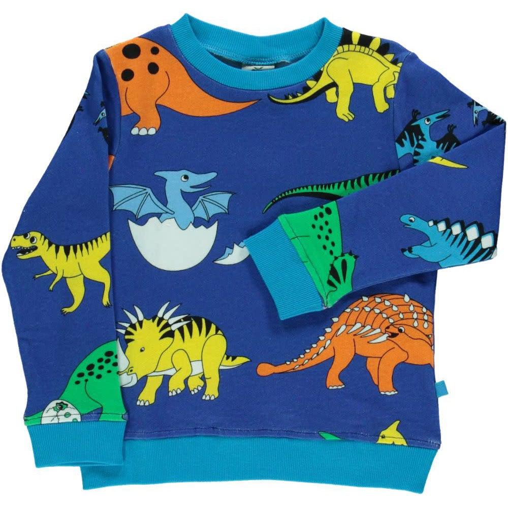 Småfolk - Dino Sweatshirt (Blue) (5-6 years)