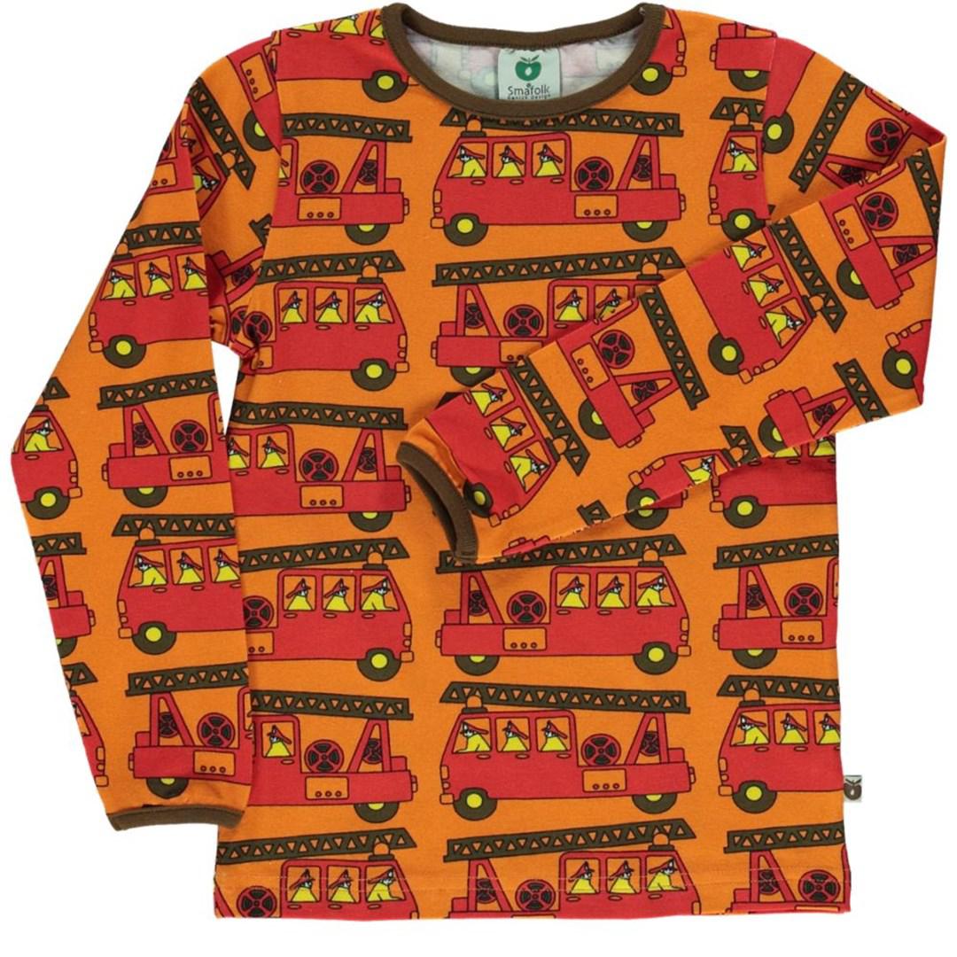 Småfolk - Firetruck Long Sleeved Top (Orange)
