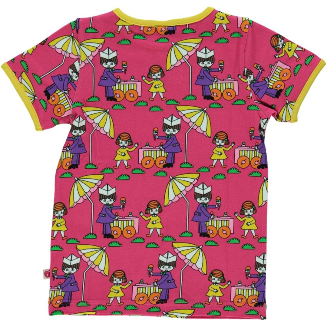 Småfolk - Ice Cream Stand Short Sleeved Top (Carmine) (4-5 Years)