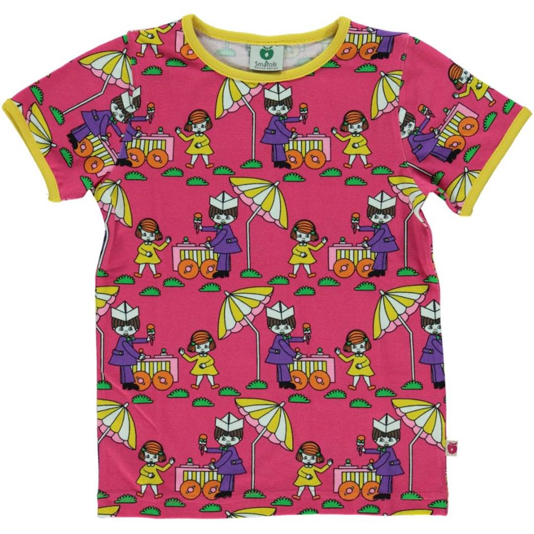 Småfolk - Ice Cream Stand Short Sleeved Top (Carmine) (4-5 Years)