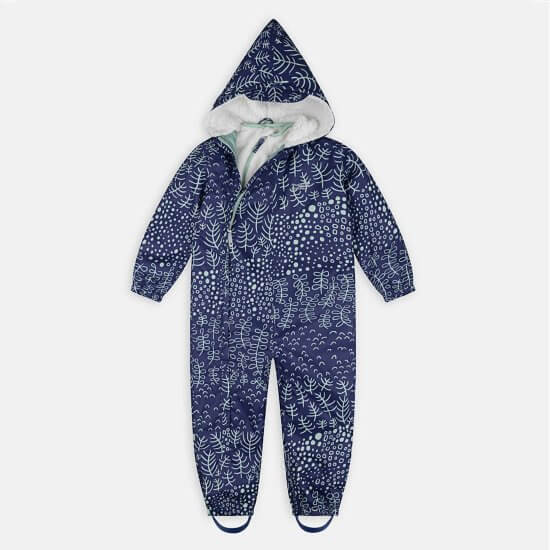 Muddy Puddles - Navy Botanical All-in-One Scampsuit (6-12 months)