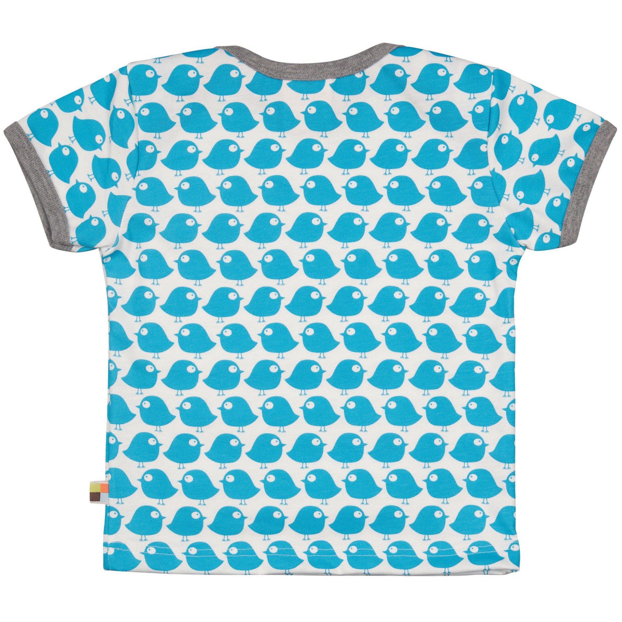 Loud + Proud - Petrol Birds Short Sleeved Top