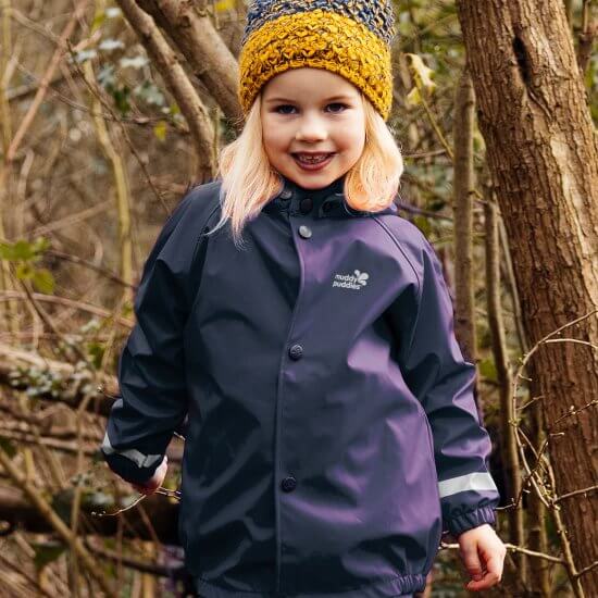 Muddy Puddles - Rainy Day Zip Jacket (Navy)