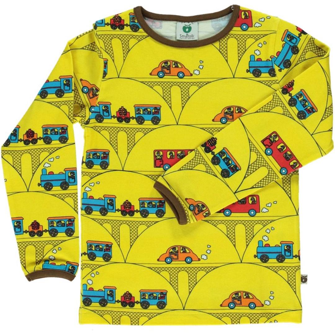 Småfolk - Train Long Sleeved Top (Yellow) (2-3 Years)