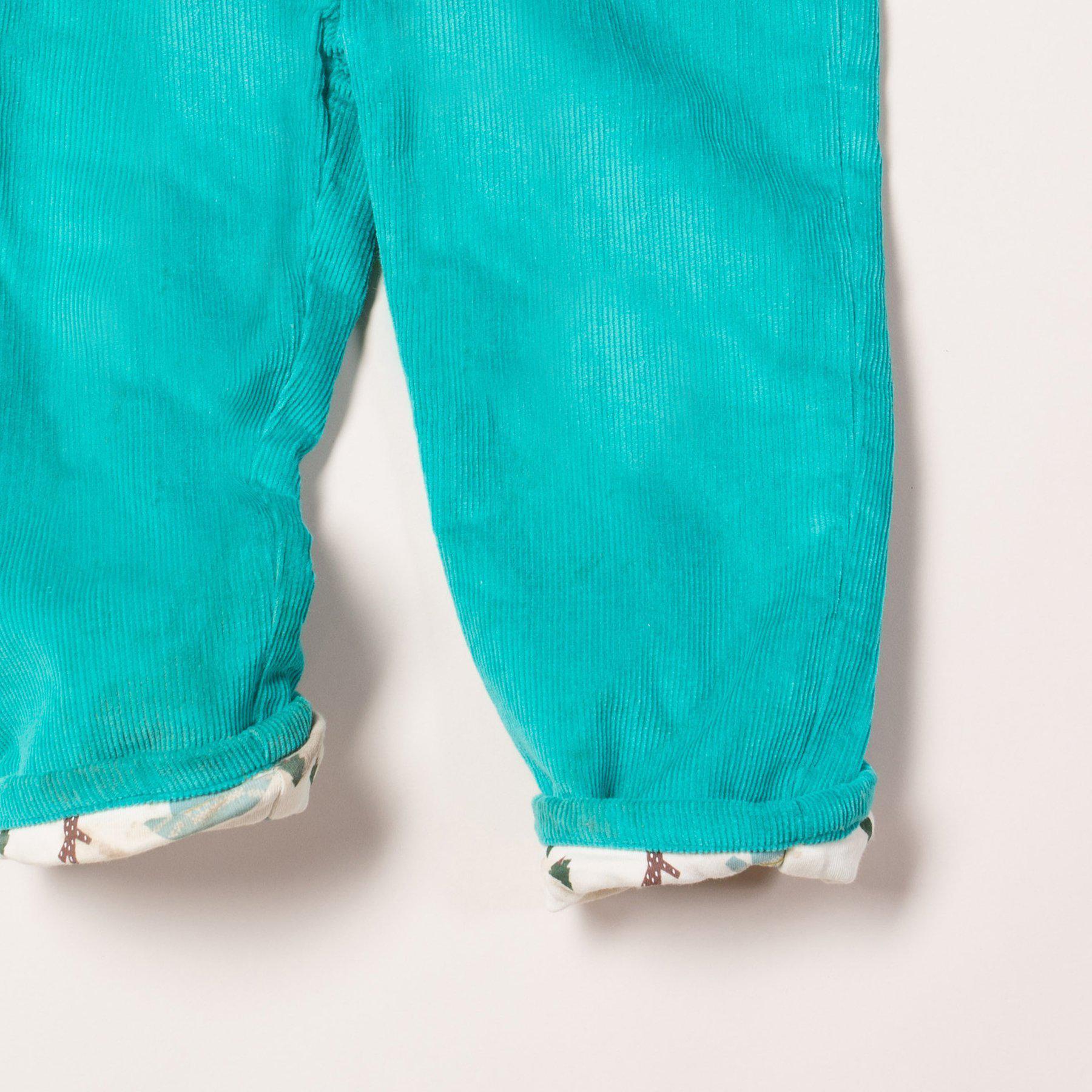 Little Green Radicals - Woodland Adventure Teal Jeans (2-3 years)