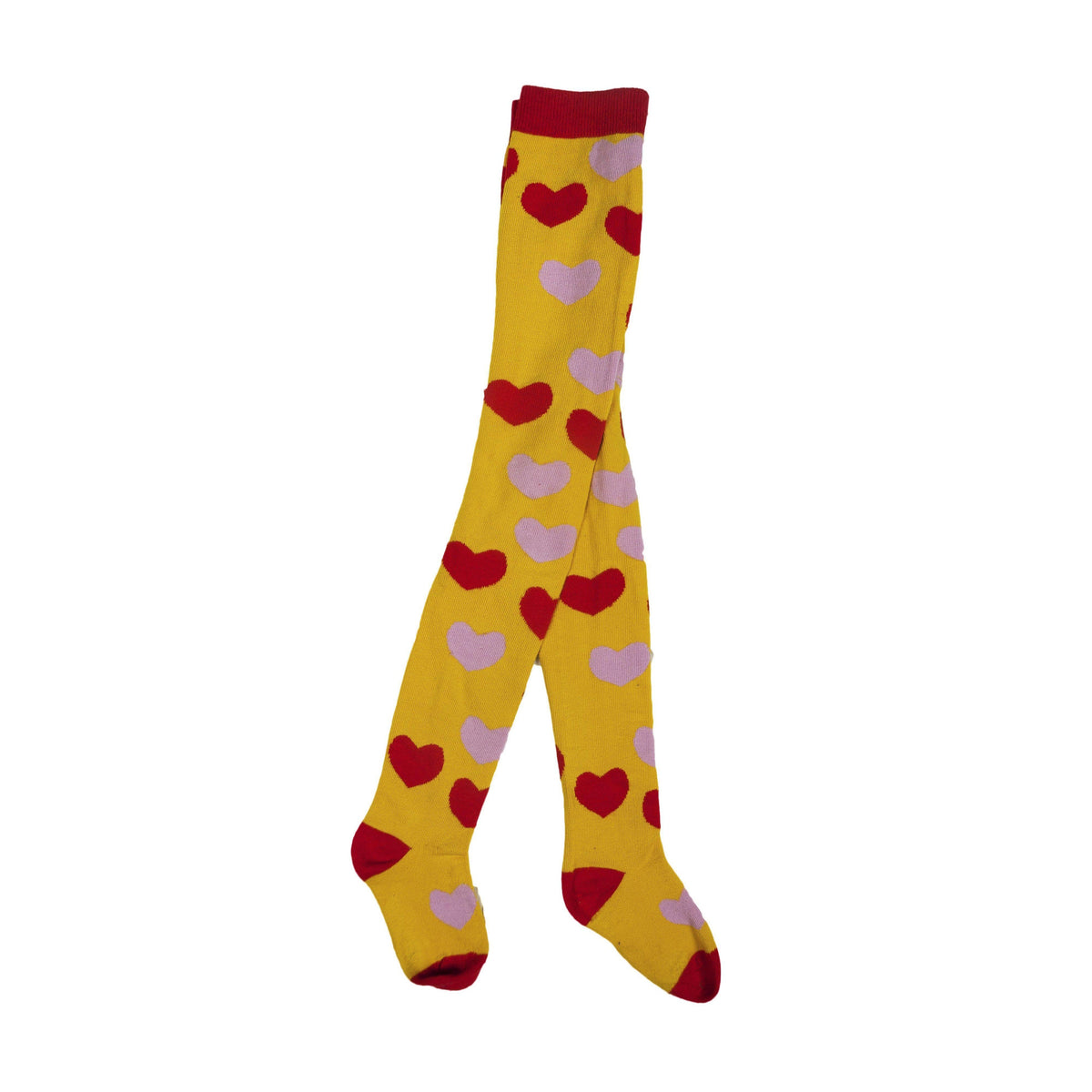 Moromini - Yellow Hearts Tights (6-9 Months)