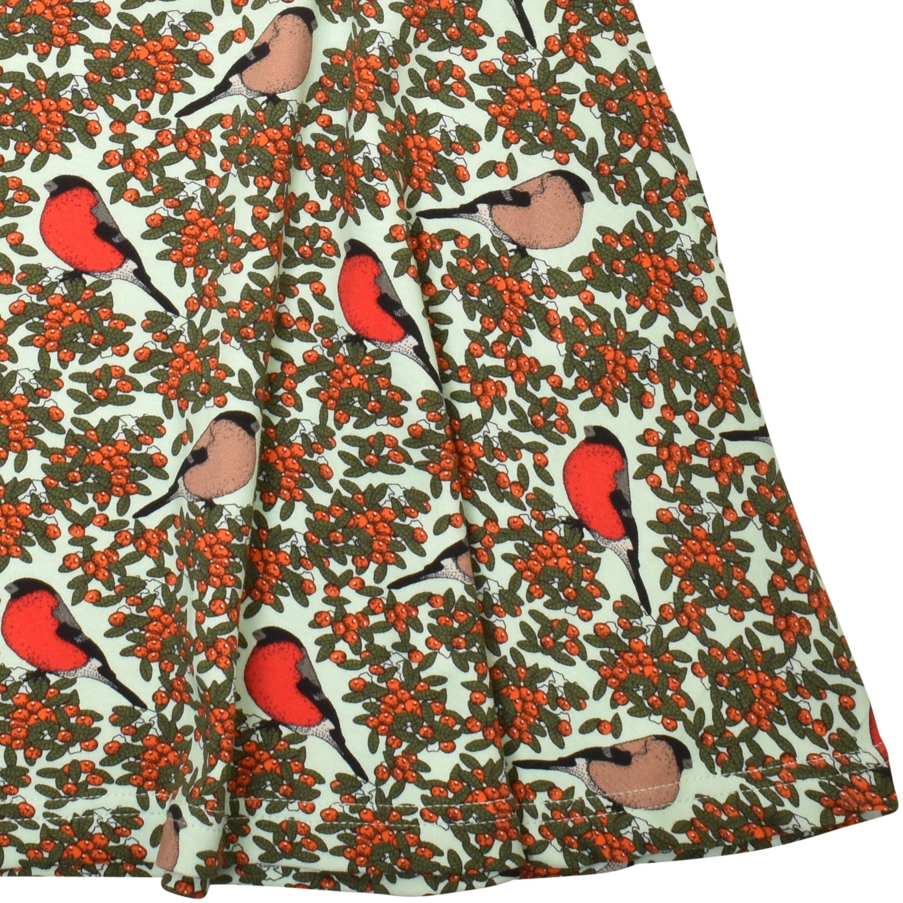 DUNS Sweden - Bullfinch Honeydew Blue Short Sleeved Skater Dress
