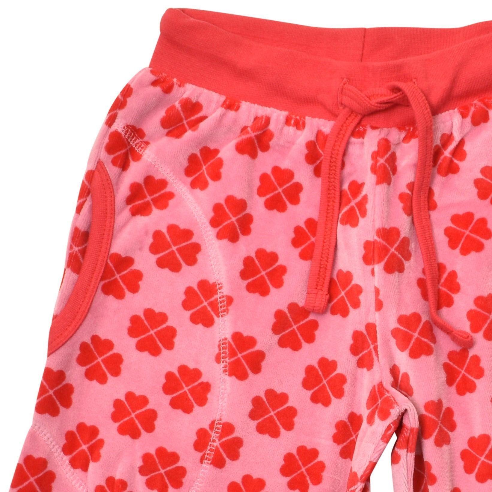 DUNS Sweden - Clover Begonia Pink Velour Trousers