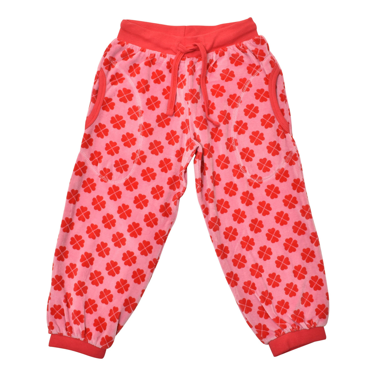 DUNS Sweden - Clover Begonia Pink Velour Trousers