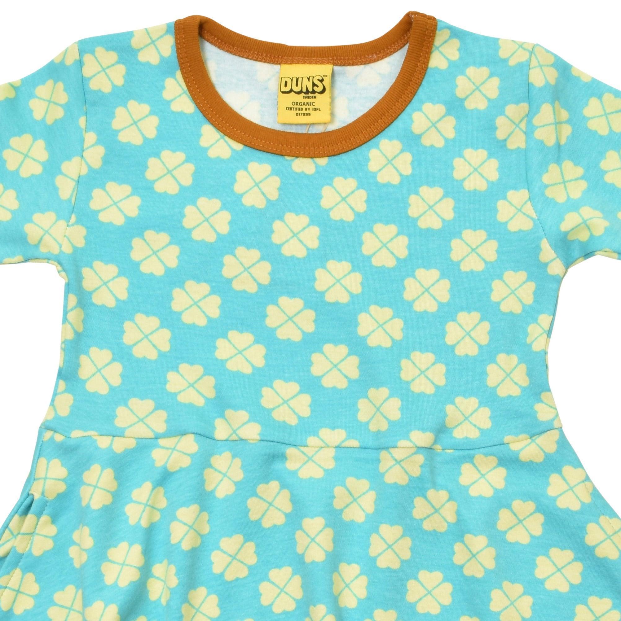 DUNS Sweden - Clover Capri Blue Long Sleeved Skater Dress