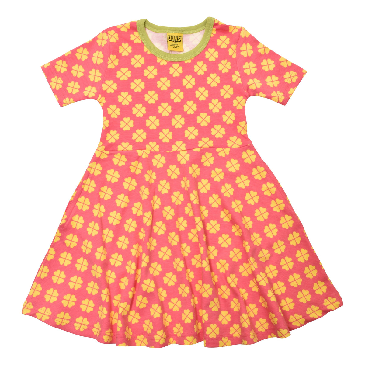 DUNS Sweden - Clover Hot Pink Short Sleeved Skater Dress