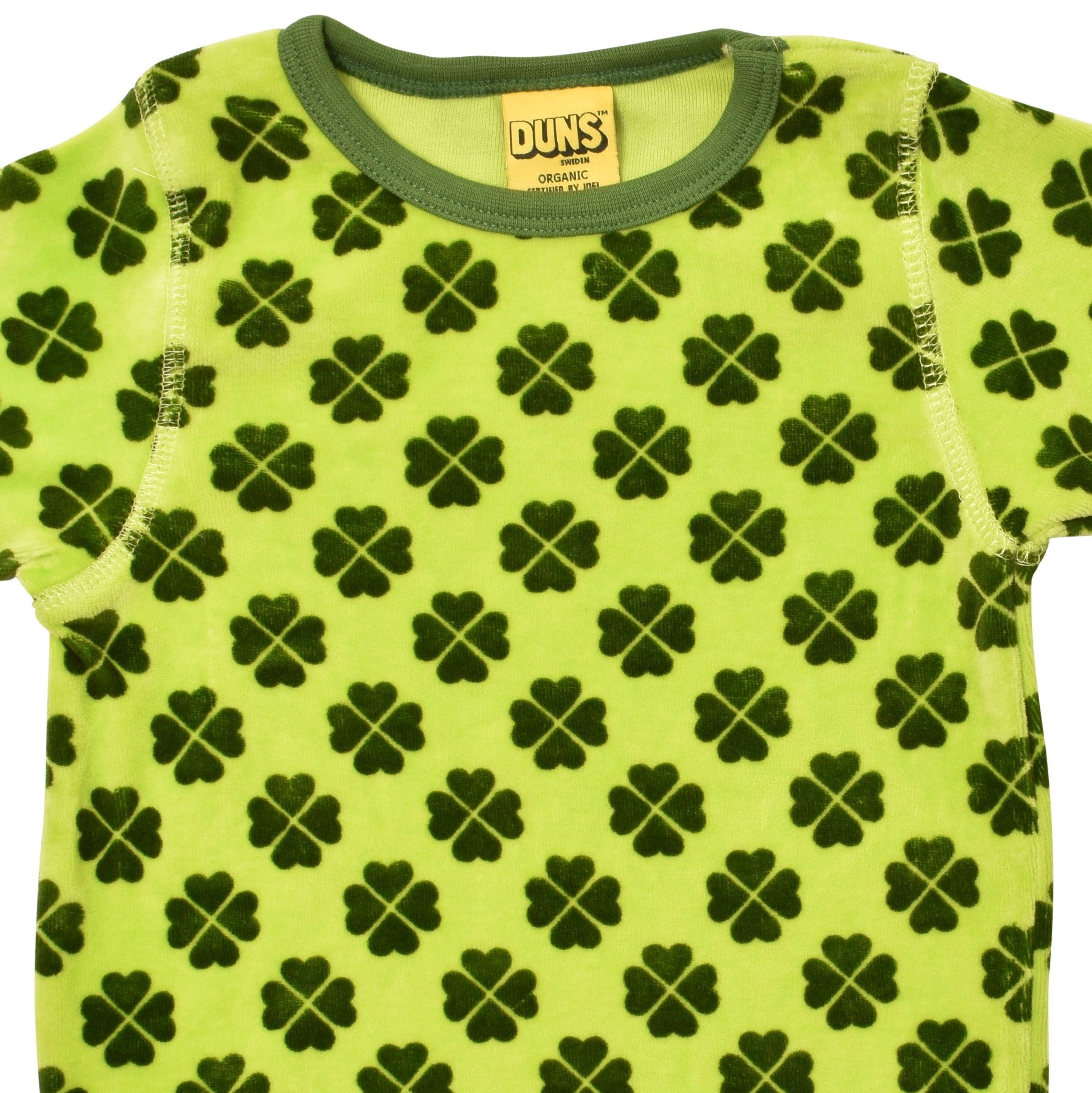 DUNS Sweden - Clover Tendershoots Green Long Sleeved Velour Top