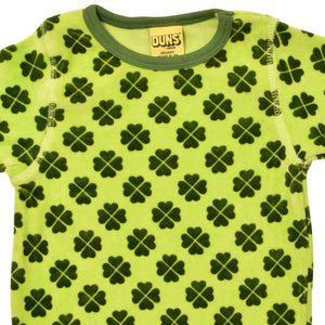 DUNS Sweden - Clover Tendershoots Green Long Sleeved Velour Top