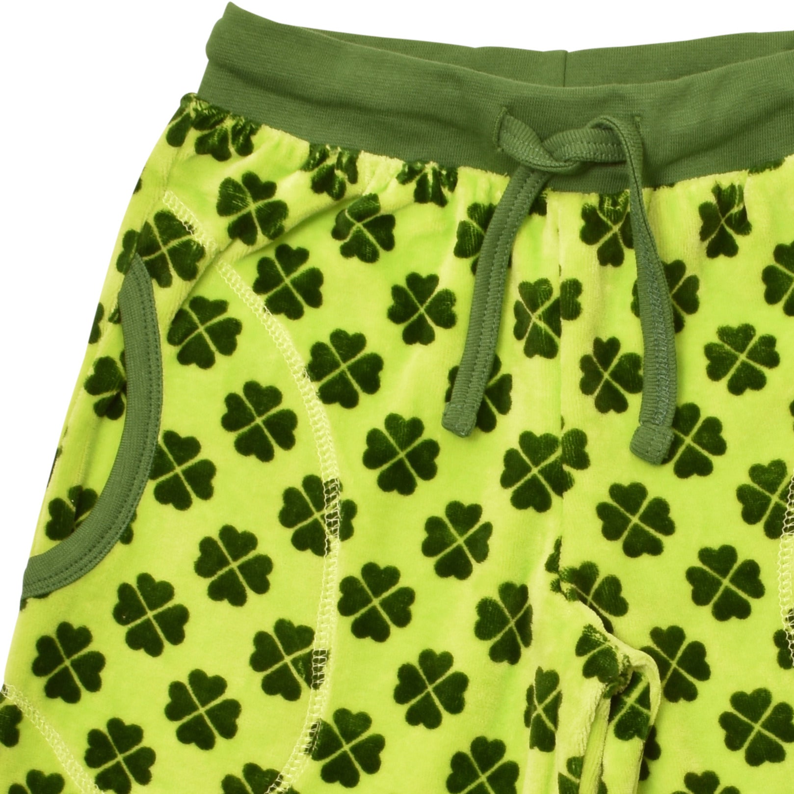 DUNS Sweden - Clover Tendershoots Green Velour Trousers