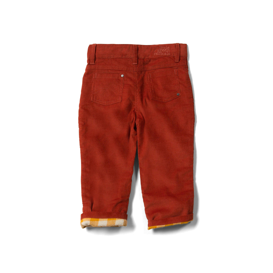 Little Green Radicals - Cord Adventure Jeans (Red) (3-4 Years)