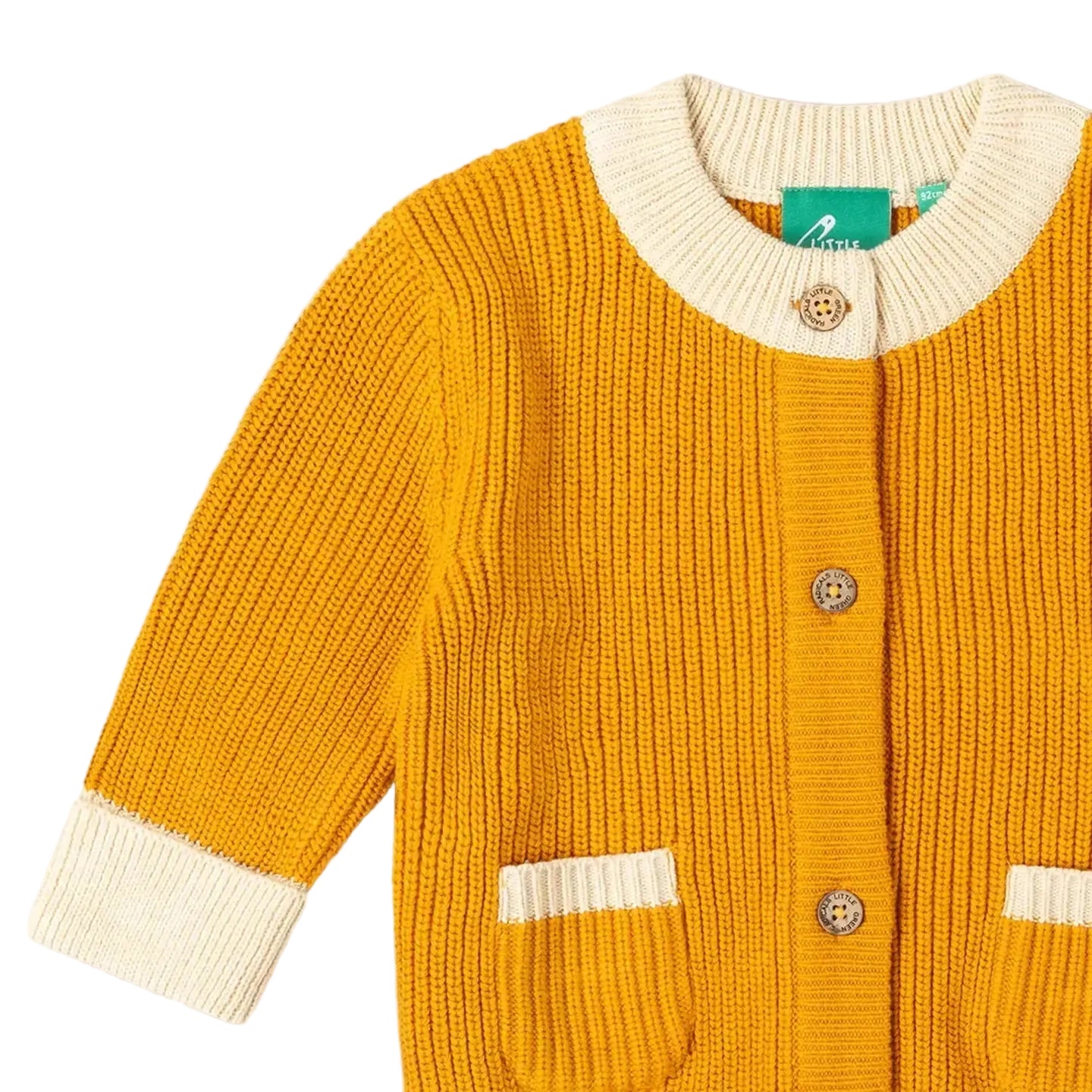 Little Green Radicals - Golden Ochre Knitted Cardigan