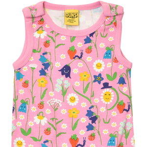 DUNS Sweden - Happy Flower Lilac Dungarees