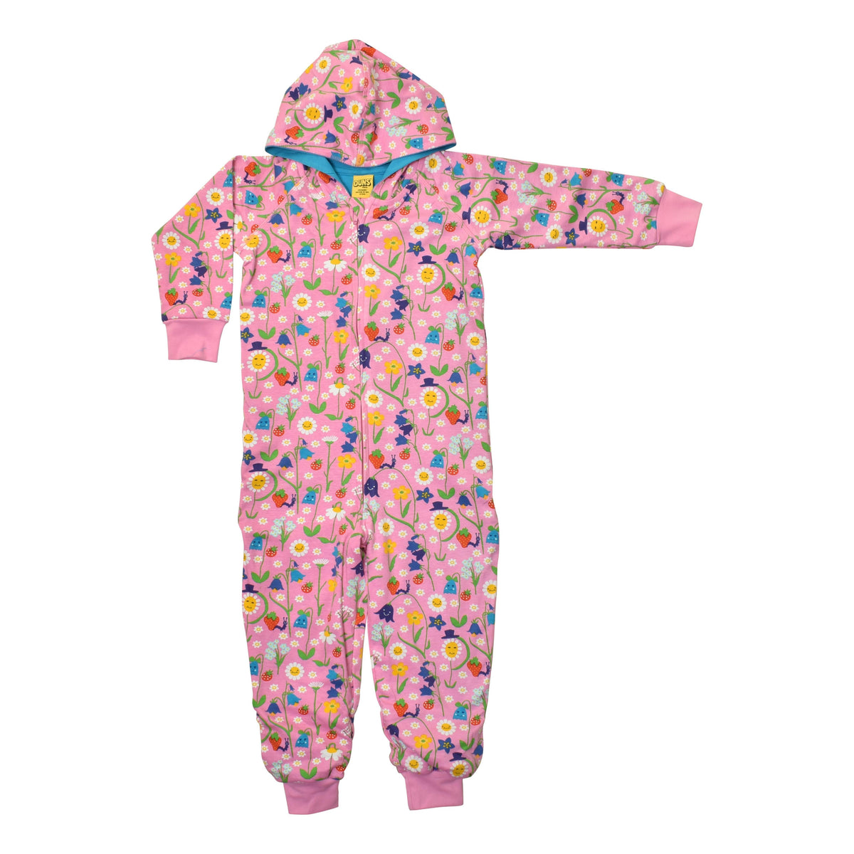 DUNS Sweden - Happy Flower Lilac Lined Suit with Hood