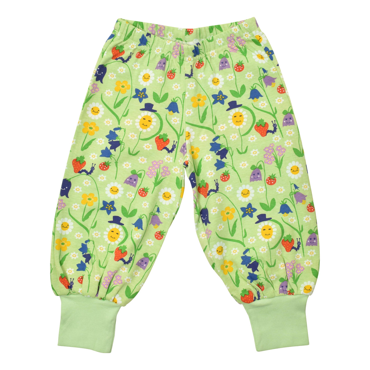 DUNS Sweden - Happy Flower Patina Green Baggy Pants