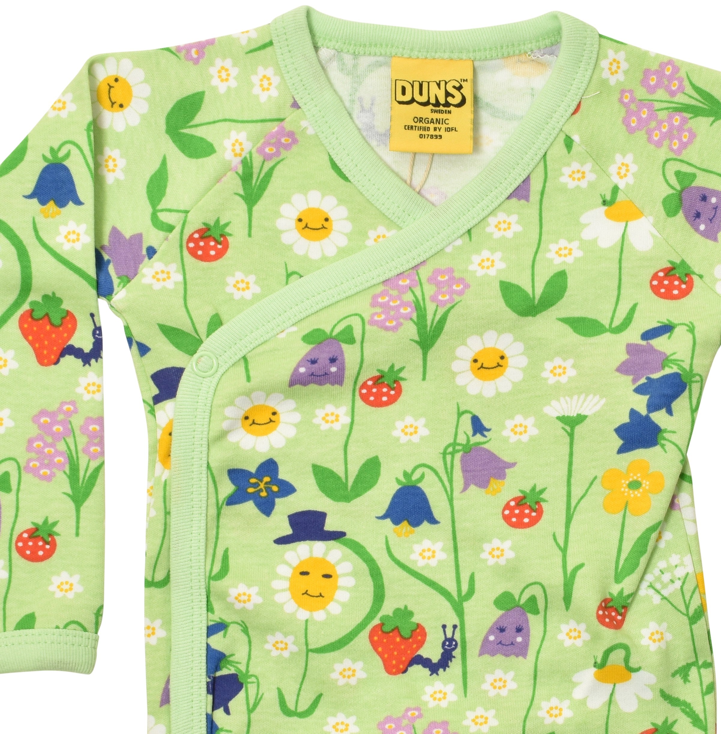 DUNS Sweden - Happy Flower Patina Green Kimono Body Top
